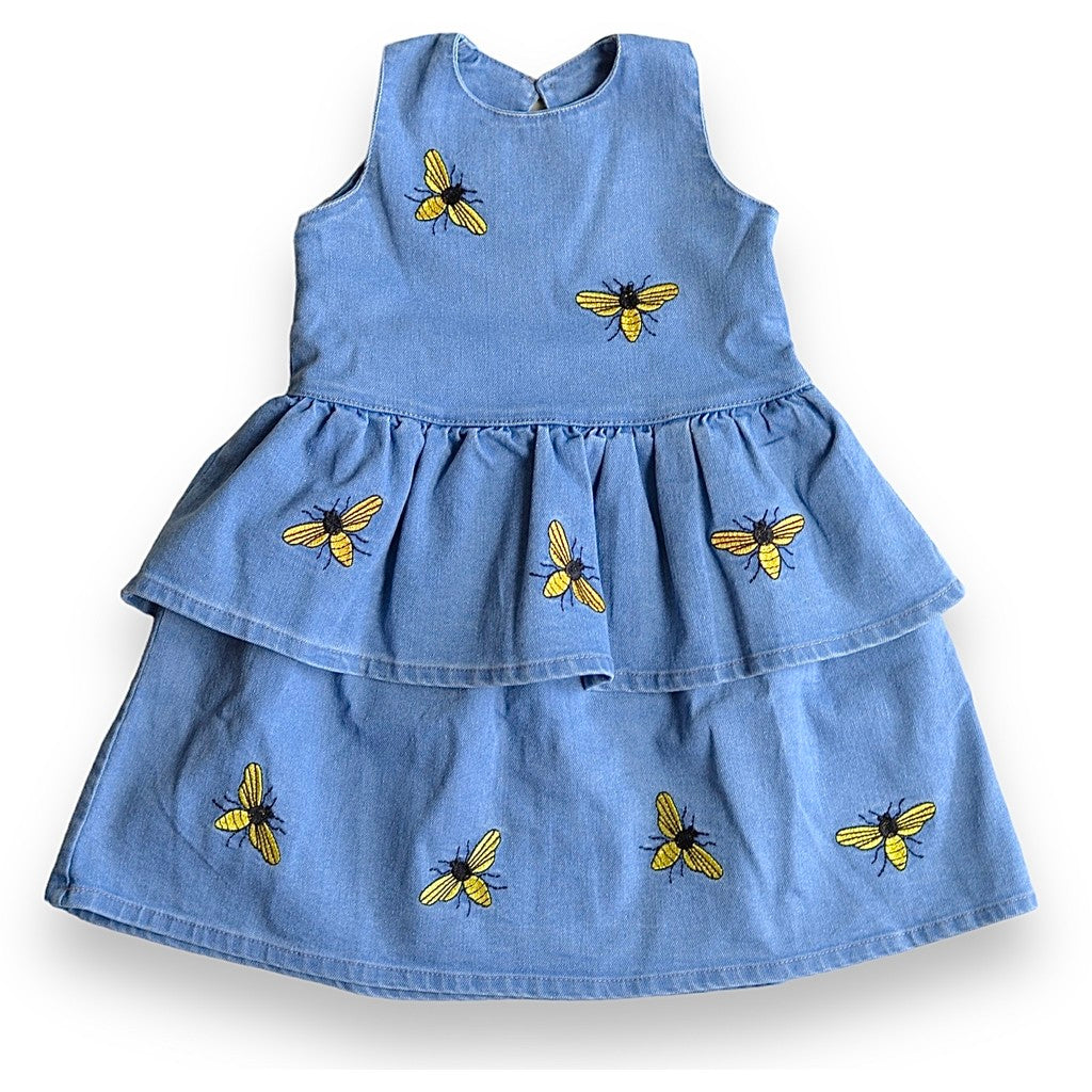 Lil´ Paradise Copenhagen Buzzy Denim Ruffle Dress Dress Blue