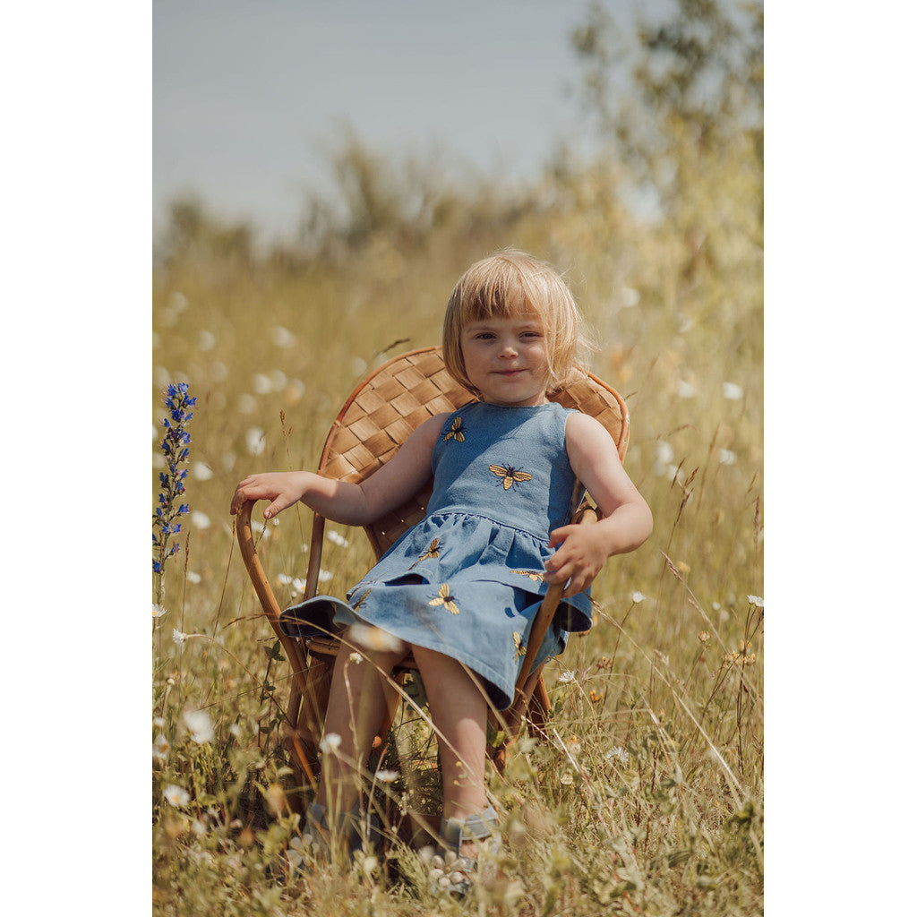 Lil´ Paradise Copenhagen Buzzy Denim Ruffle Dress Dress Blue