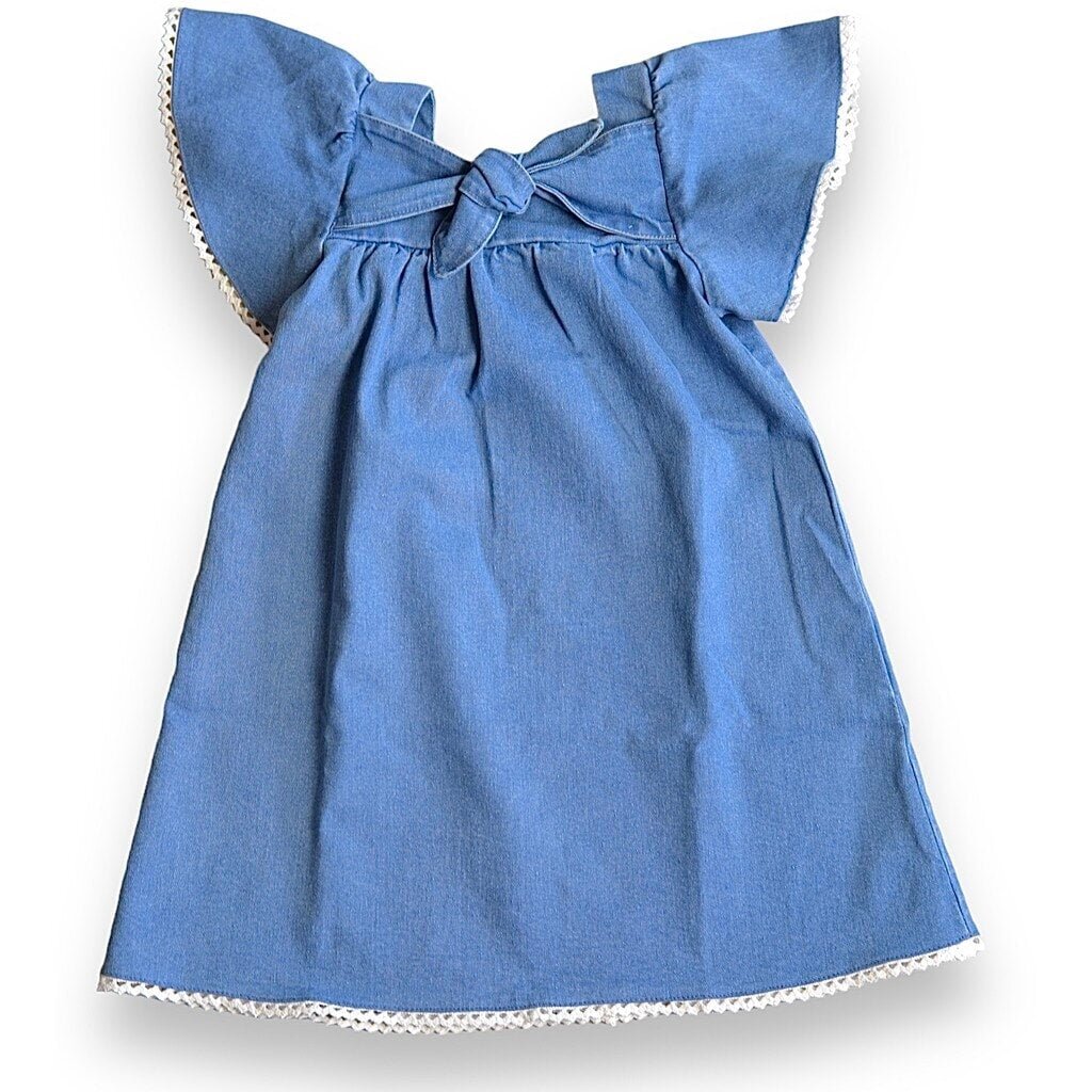 Flutter Sleeve Denim Dress - Lil' Paradise Copenhagen