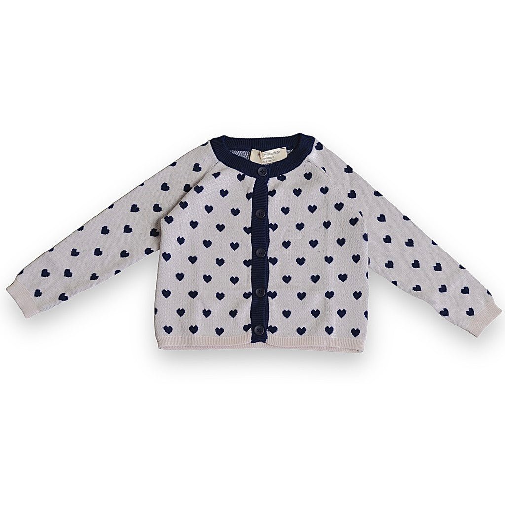 Organic Abby Heart Cardigan - Lil' Paradise Copenhagen