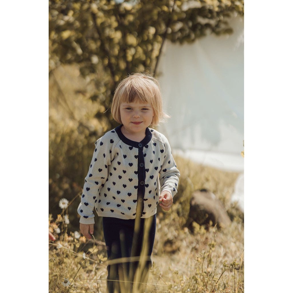 Organic Abby Heart Cardigan - Lil' Paradise Copenhagen
