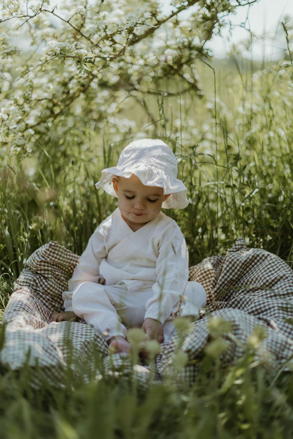 Organic Lumi Wrap Blouse - Beige - Lil' Paradise Copenhagen