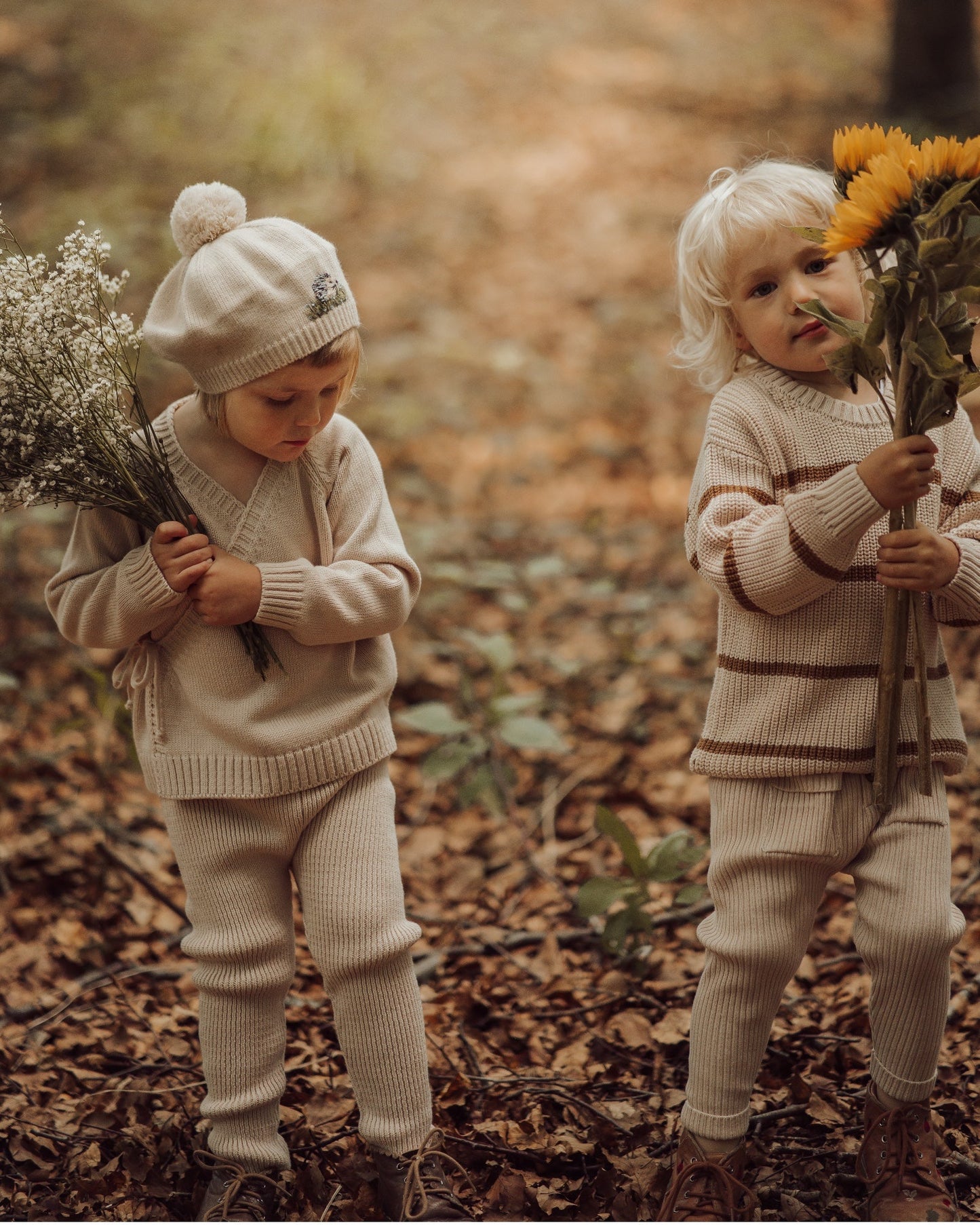 Pops Knit leggings beige - Lil' Paradise Copenhagen