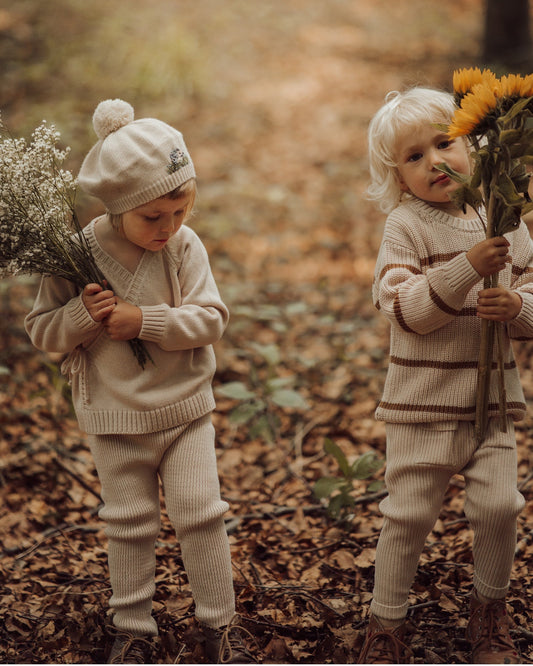 Pops Knit leggings beige - Lil' Paradise Copenhagen