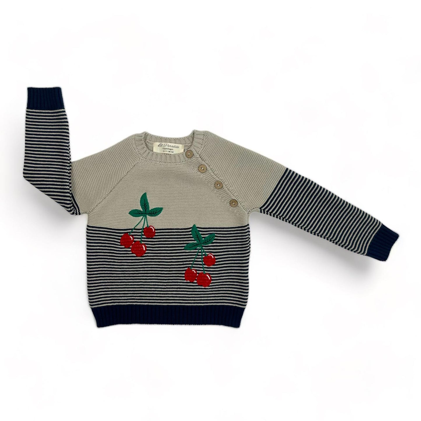 Lil´ Paradise Copenhagen Striped Cherry Sweater Sweatshirt