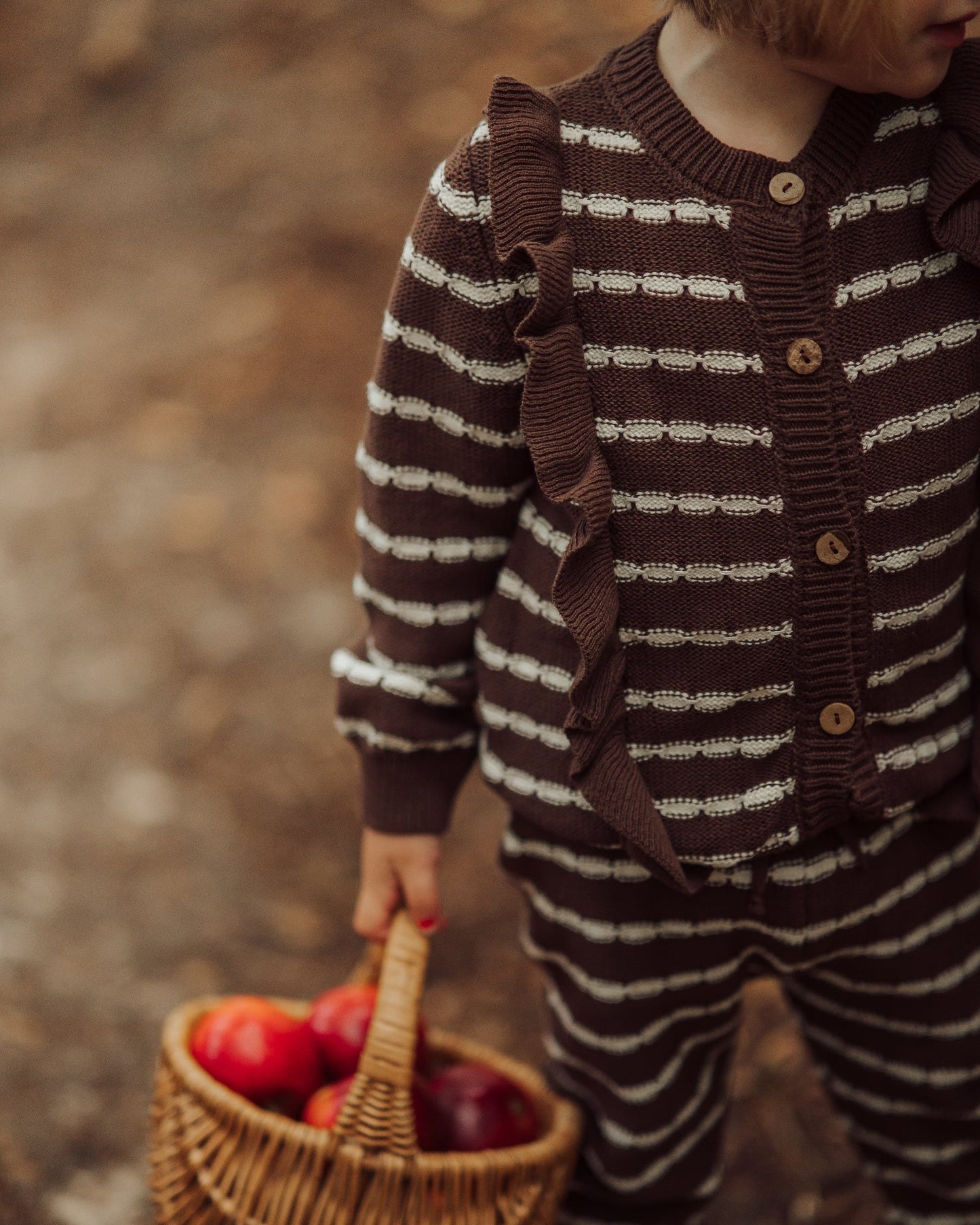 Alba Striped knit trousers brown - Lil' Paradise Copenhagen