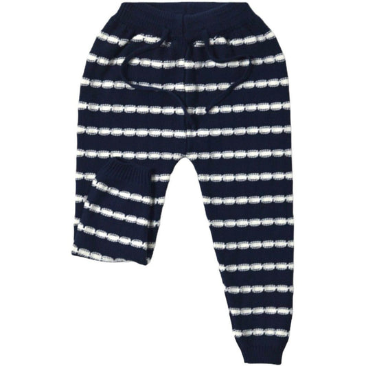 Alba Striped knit trousers Navy - Lil' Paradise Copenhagen