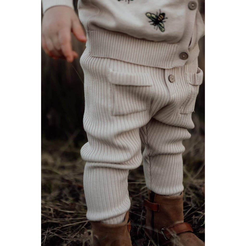 Buttery Soft Knit Pants Beige - Lil' Paradise Copenhagen