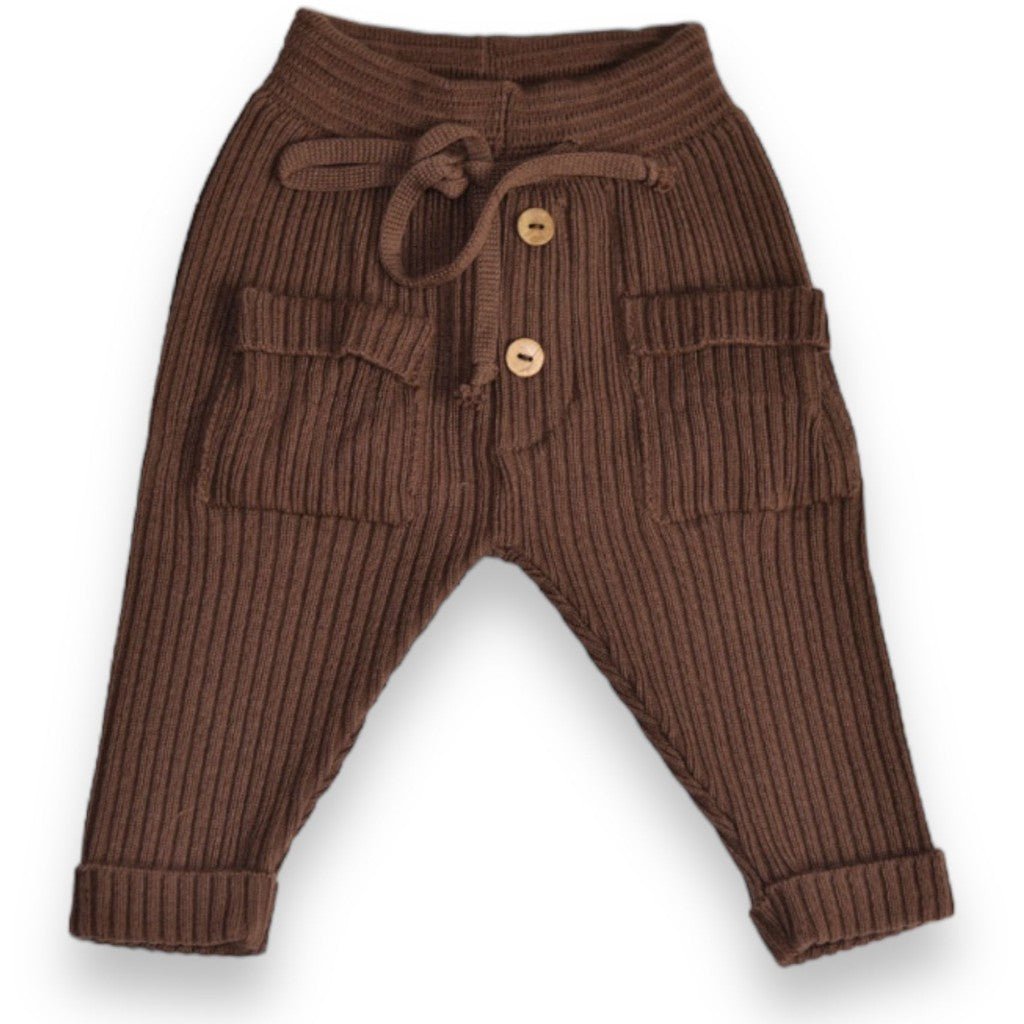 Buttery Soft Knit Pants Brown - Lil' Paradise Copenhagen