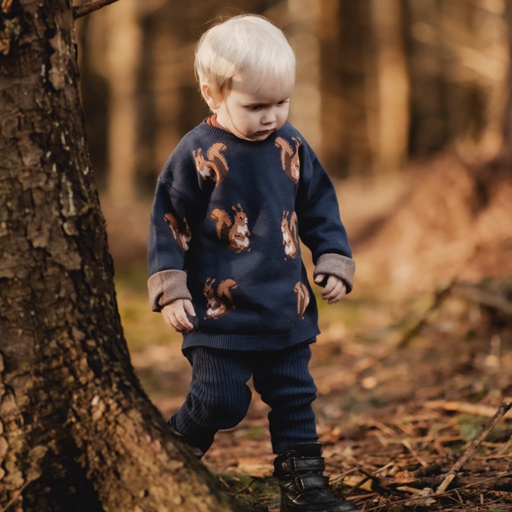 Buttery Soft Knit Pants Navy - Lil' Paradise Copenhagen