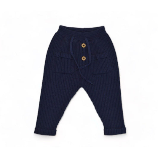 Buttery Soft Knit Pants Navy - Lil' Paradise Copenhagen