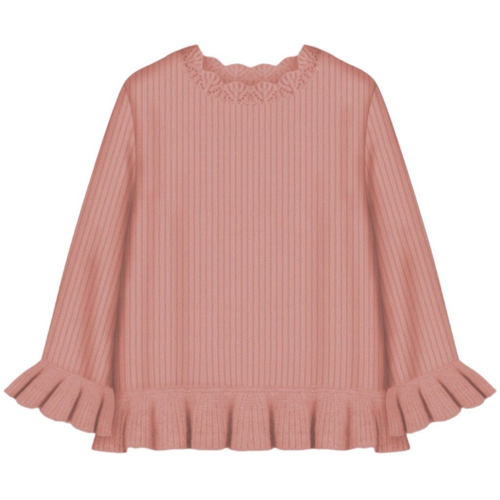 Frilly knit blouse - Lil' Paradise Copenhagen