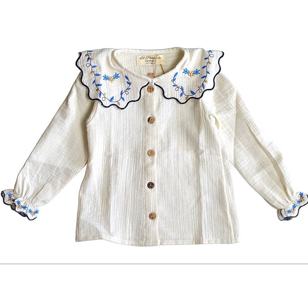 Organic Blue Blossom Delight Blouse - Lil' Paradise Copenhagen
