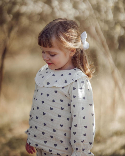 Organic Heart Garden Blouse - Lil' Paradise Copenhagen