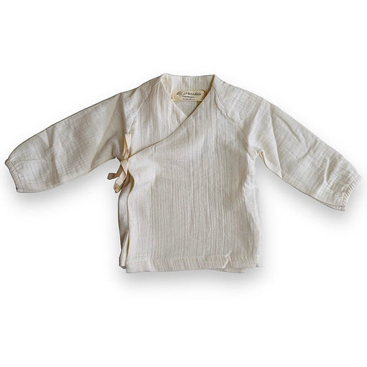 Organic Lumi Wrap Blouse - Beige - Lil' Paradise Copenhagen