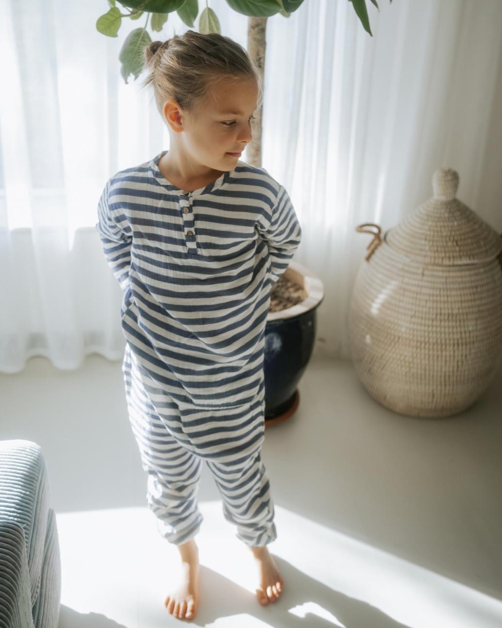 Organic Maritime Striped Pants - Lil' Paradise Copenhagen