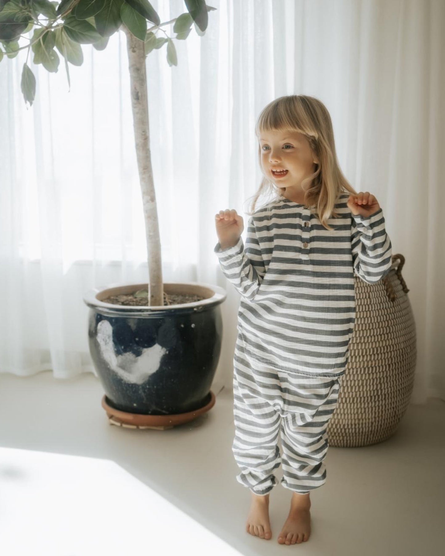 Organic Maritime Striped Pants - Lil' Paradise Copenhagen