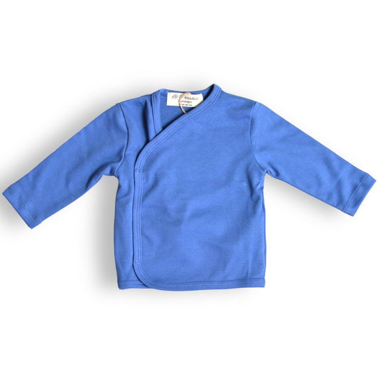 Organic Sky Blue Wrap Blouse - Lil' Paradise Copenhagen